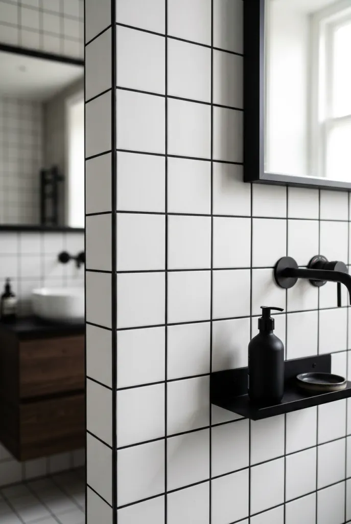 Azulejo 10×10 liso de pared para baño en blanco — inspiración de Petit Ceramic