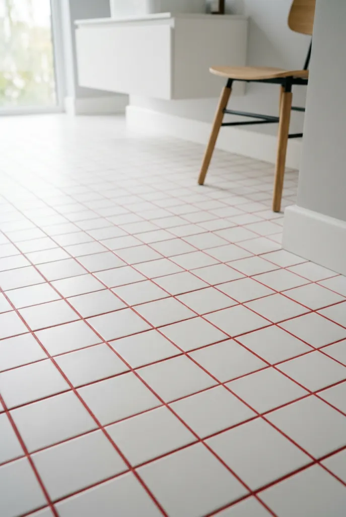 Baldosa 10×10 liso de suelo para baño en blanco — inspiración de Petit Ceramic
