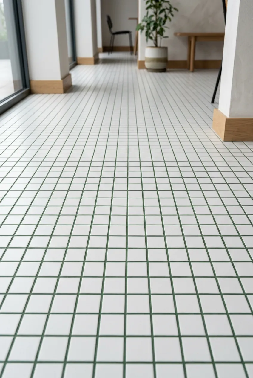 Baldosa 30×30 mosaico de suelo en blanco — inspiración de Petit Ceramic