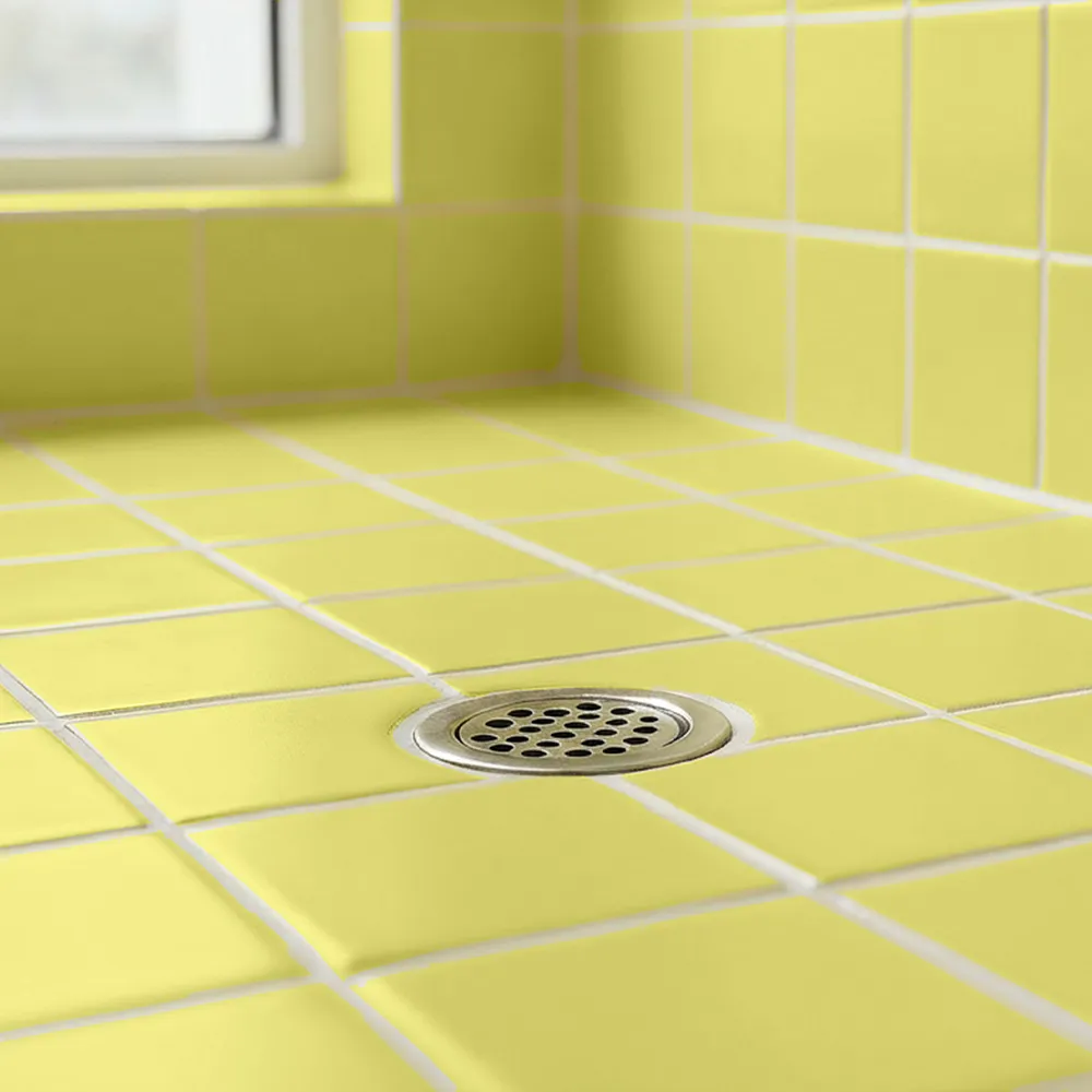 Ambiente alicatado con Azulejo 10x10 Antideslizante C3 Color Amarillo Limón
