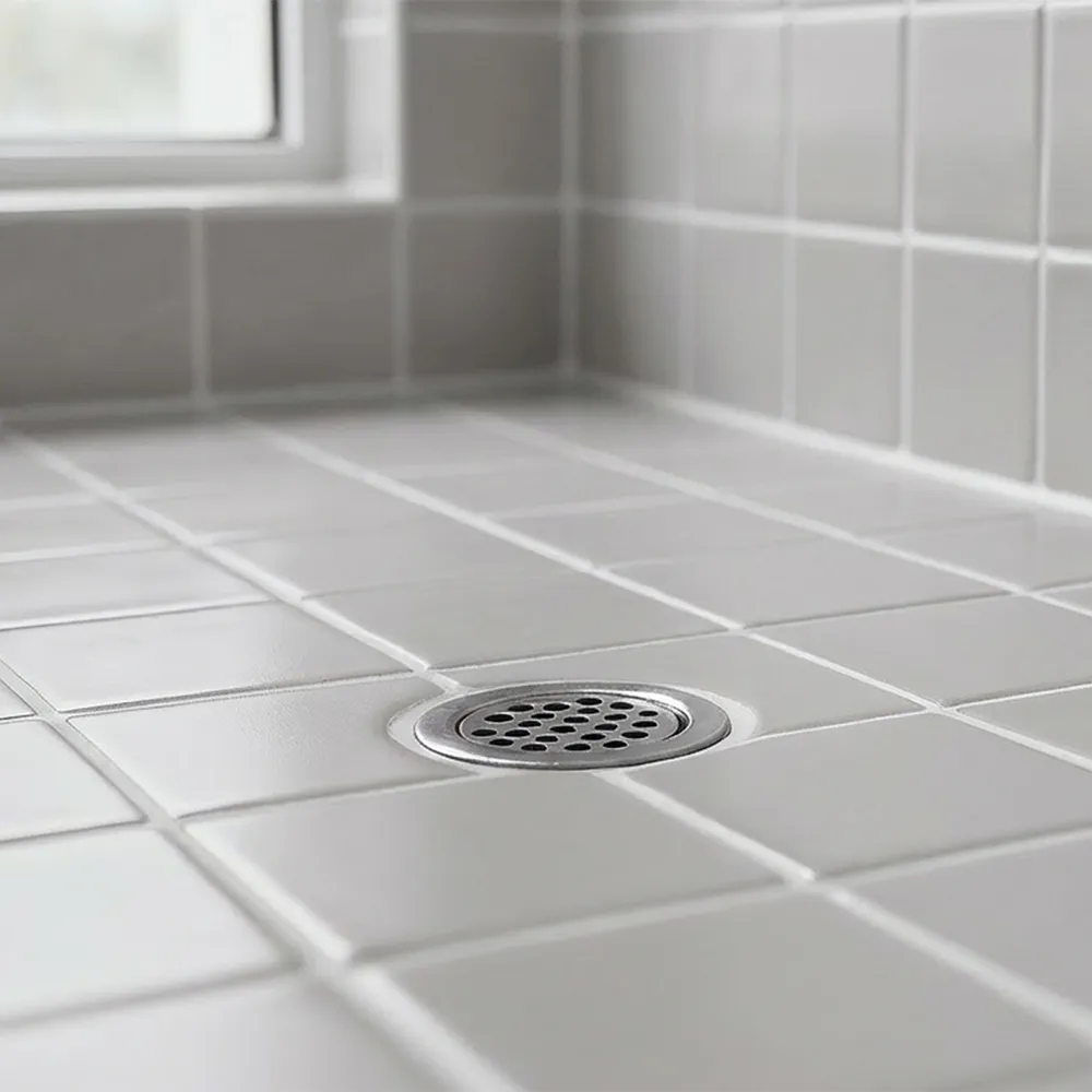 Ambiente alicatado con Azulejo 10x10 Antideslizante C3 Color Gris Ceniza