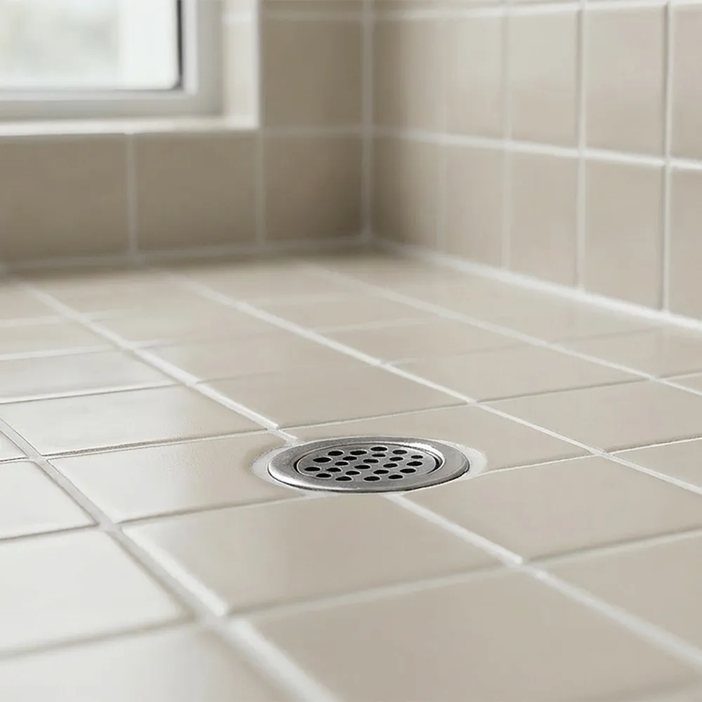 Ambiente alicatado con Azulejo 10x10 Antideslizante C3 Color Hueso