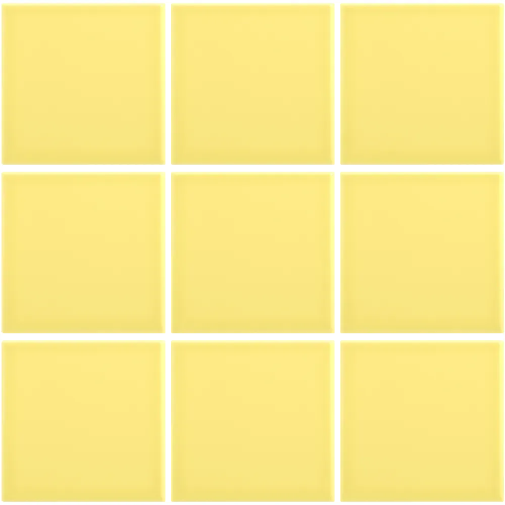 Azulejo 10x10 Liso Brillo Color Amarillo Claro