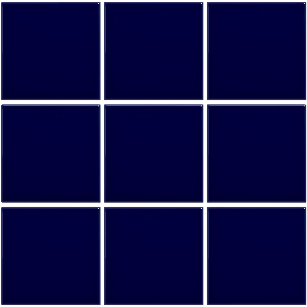 Azulejo 10x10 Liso Brillo Color Azul Victoriano