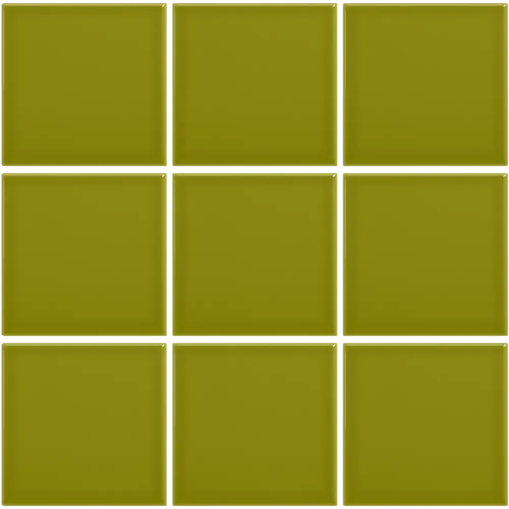 Azulejo 10x10 Liso Brillo Color Verde Aguacate