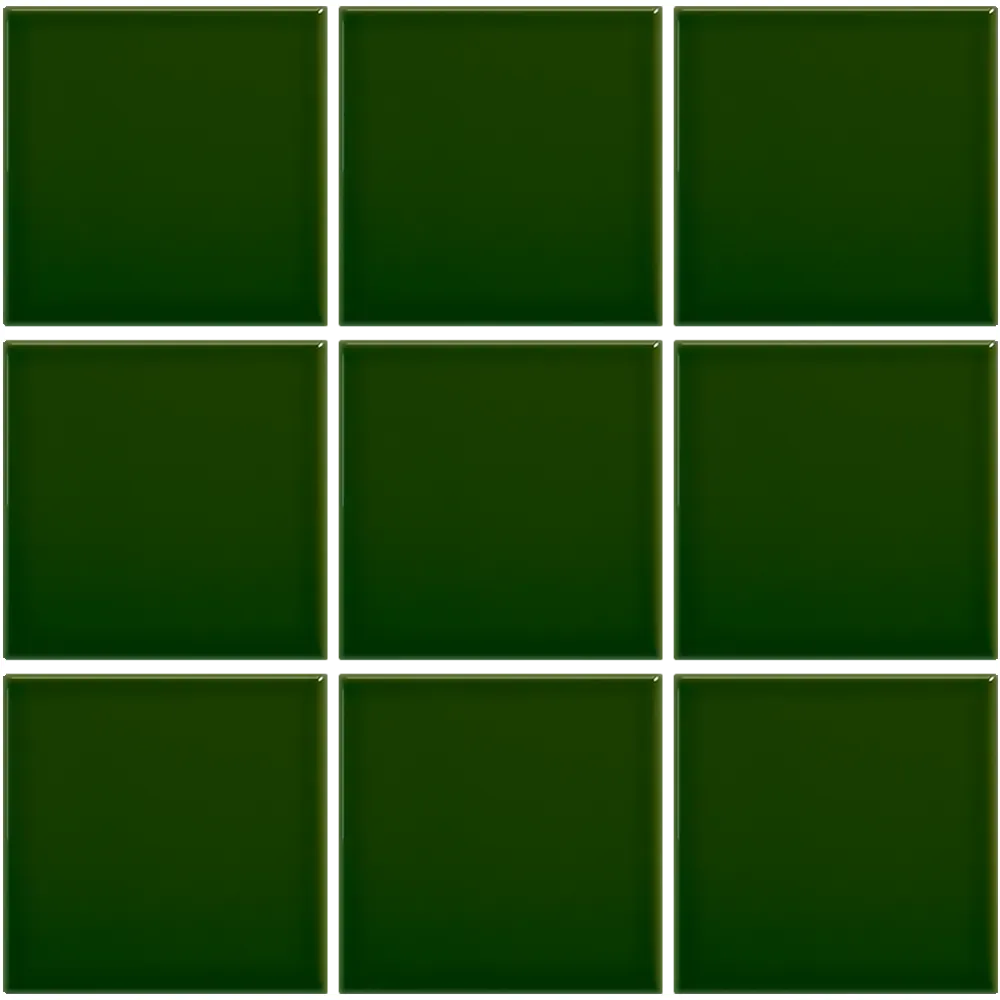 Azulejo 10x10 Liso Brillo Color Verde Victoriano