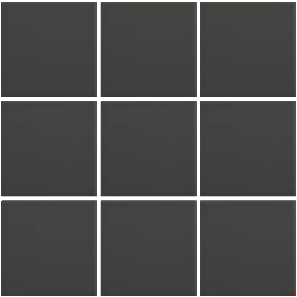 Azulejo 10x10 Liso Mate Color Gris Grafito