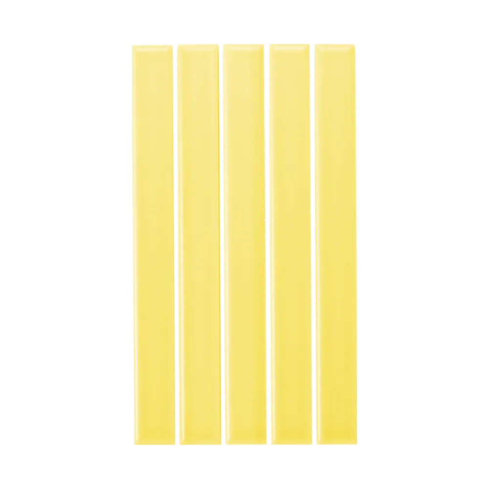 Azulejo 11x20 Ada Plana Brillo Color Amarillo Claro