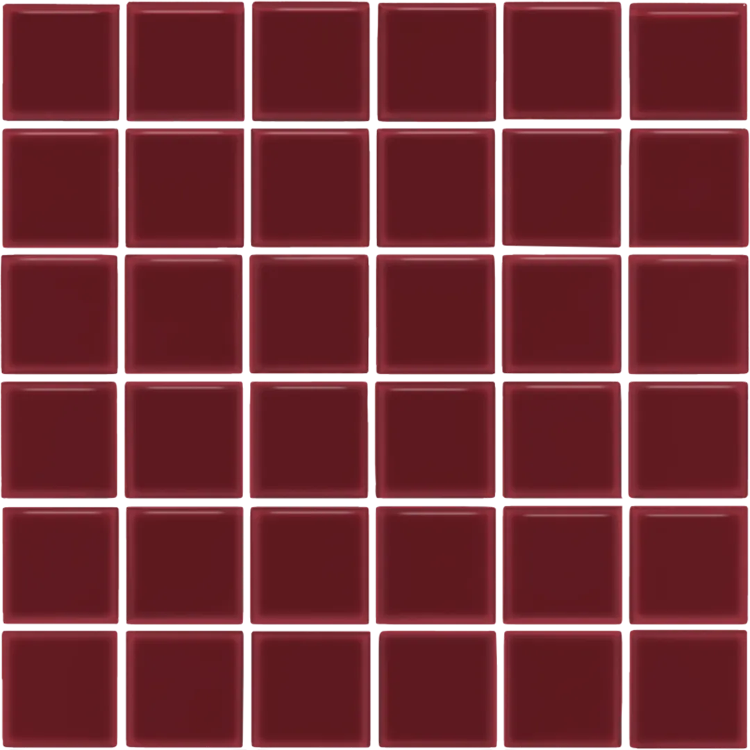 Azulejo 30x30 Mosaico Brillo Color Burdeos