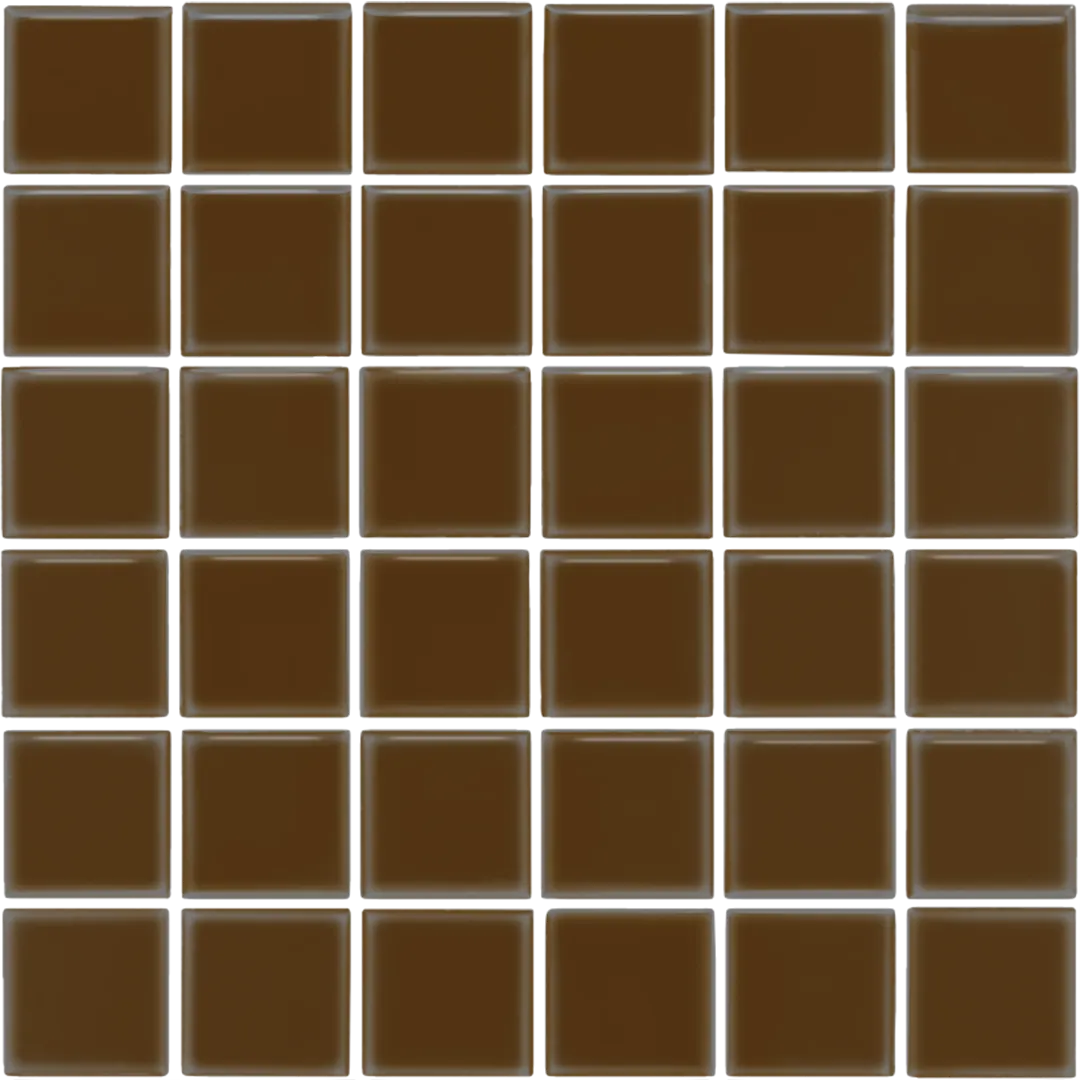 Azulejo 30x30 Mosaico Brillo Color Marrón Mocca
