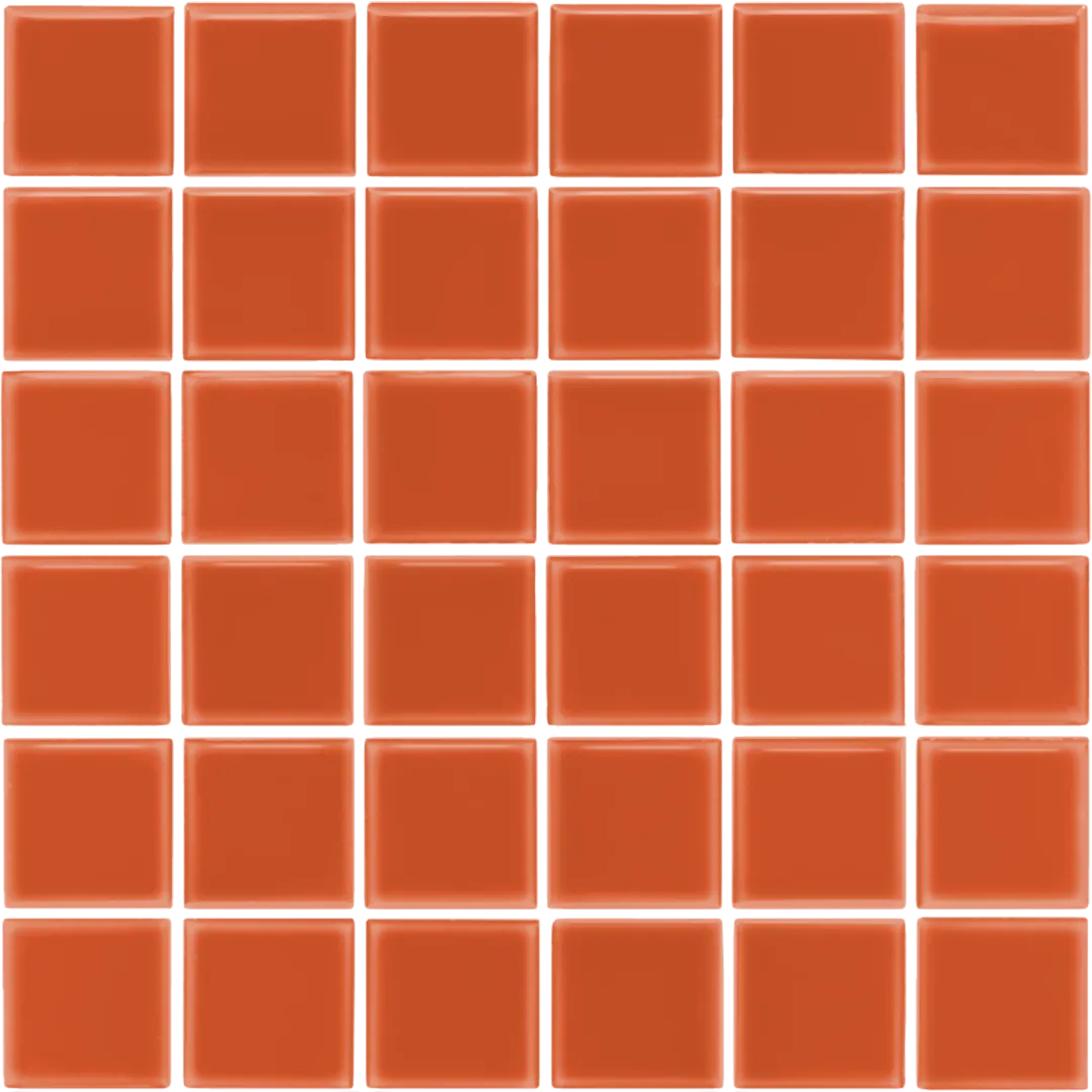 Azulejo 30x30 Mosaico Brillo Color Naranja Oscuro