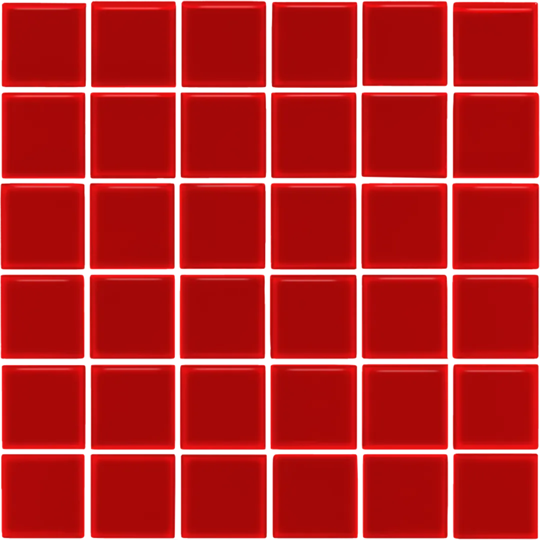 Azulejo 30x30 Mosaico Brillo Color Rojo