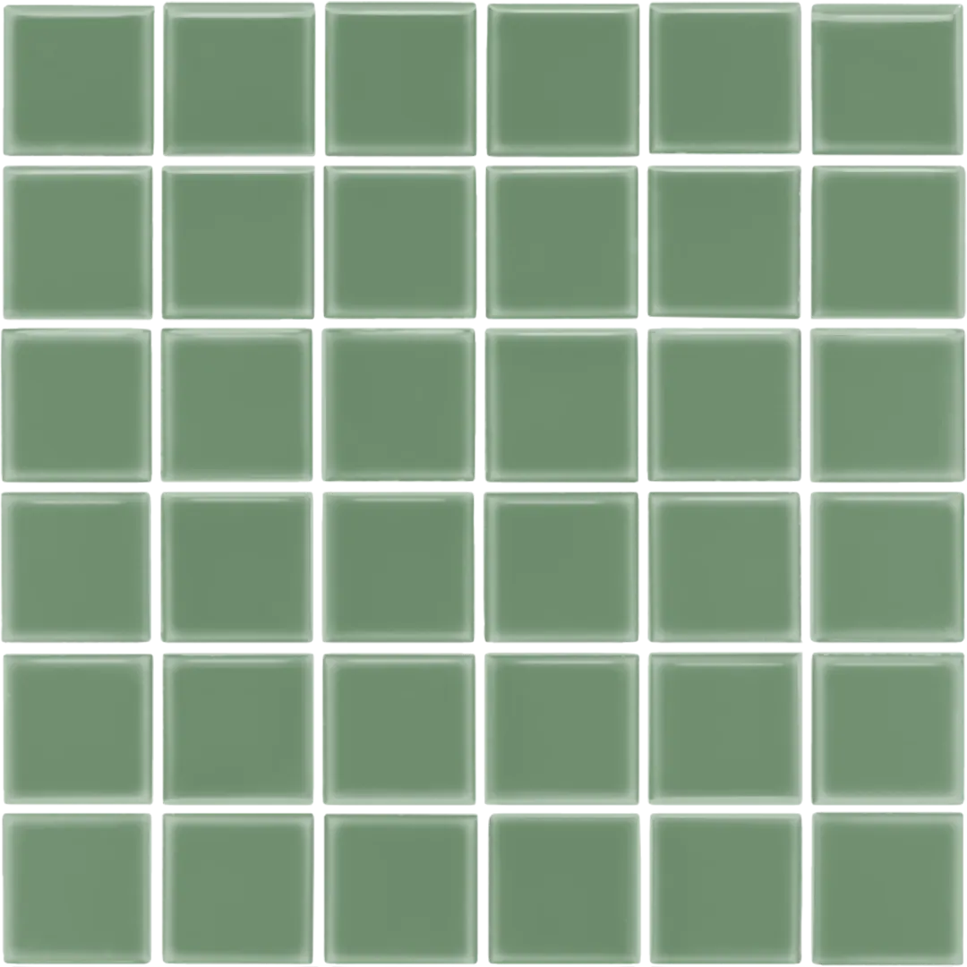 Azulejo 30x30 Mosaico Brillo Color Verde Oscuro