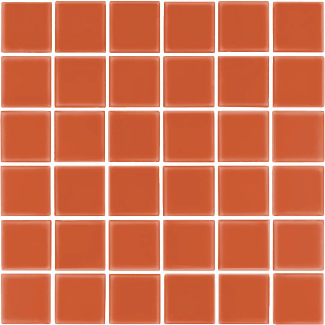 Azulejo 30x30 Mosaico Mate Color Naranja Coral