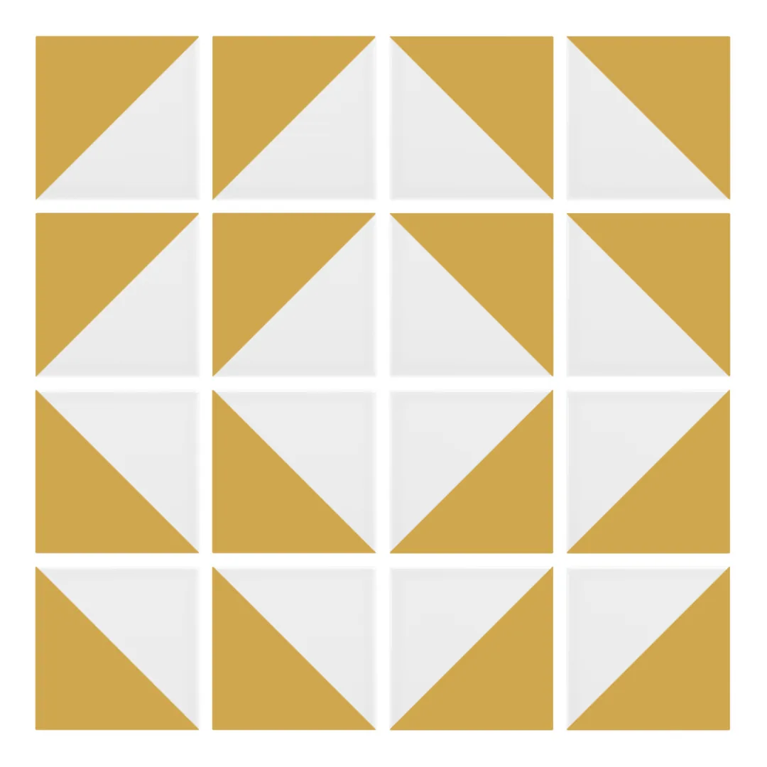 Patrón 7 de colocación de Azulejo Trigone Blanco 10x10 Beige Brillo