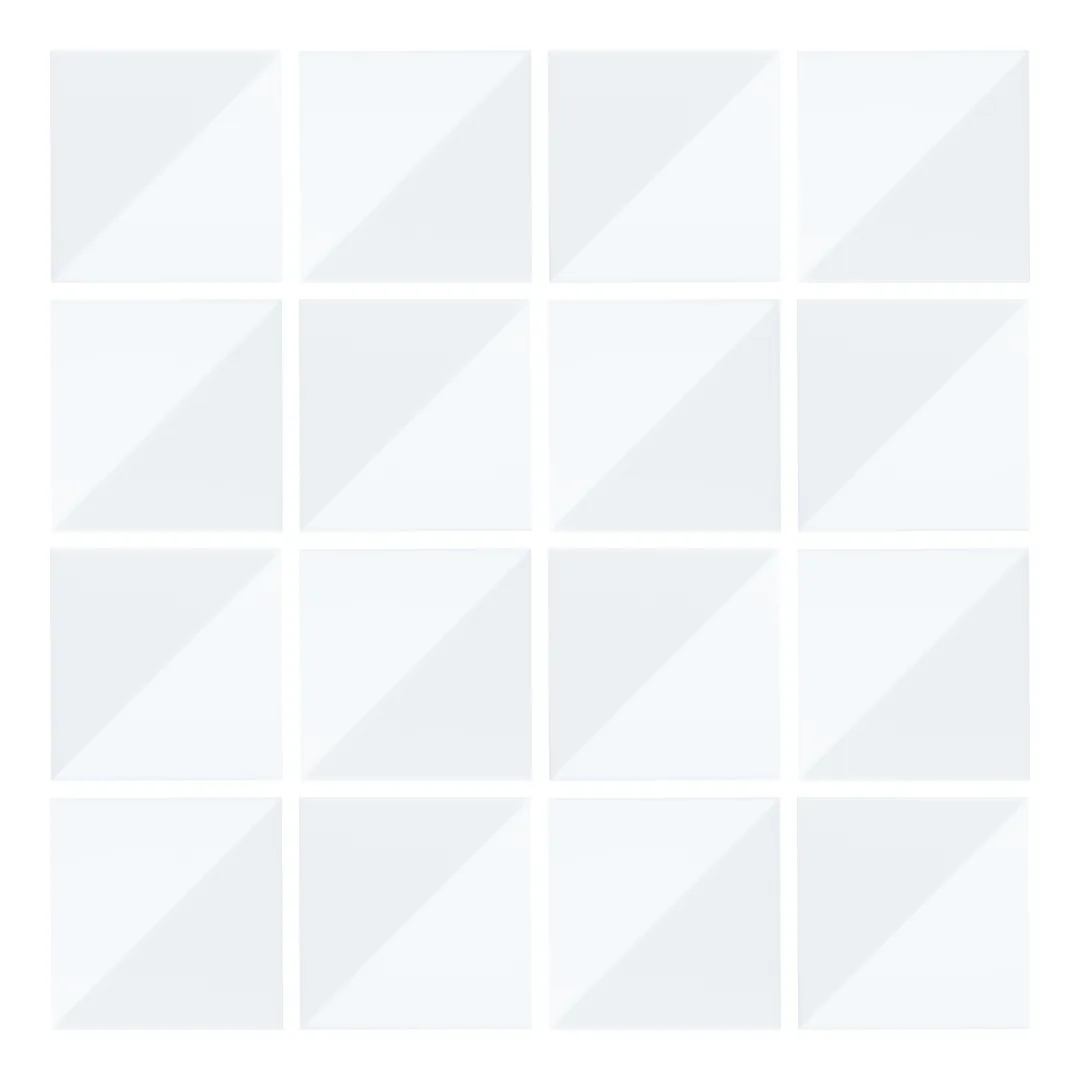 Patrón 2 de colocación de Azulejo Trigone Blanco 10x10 Blanco Brillo