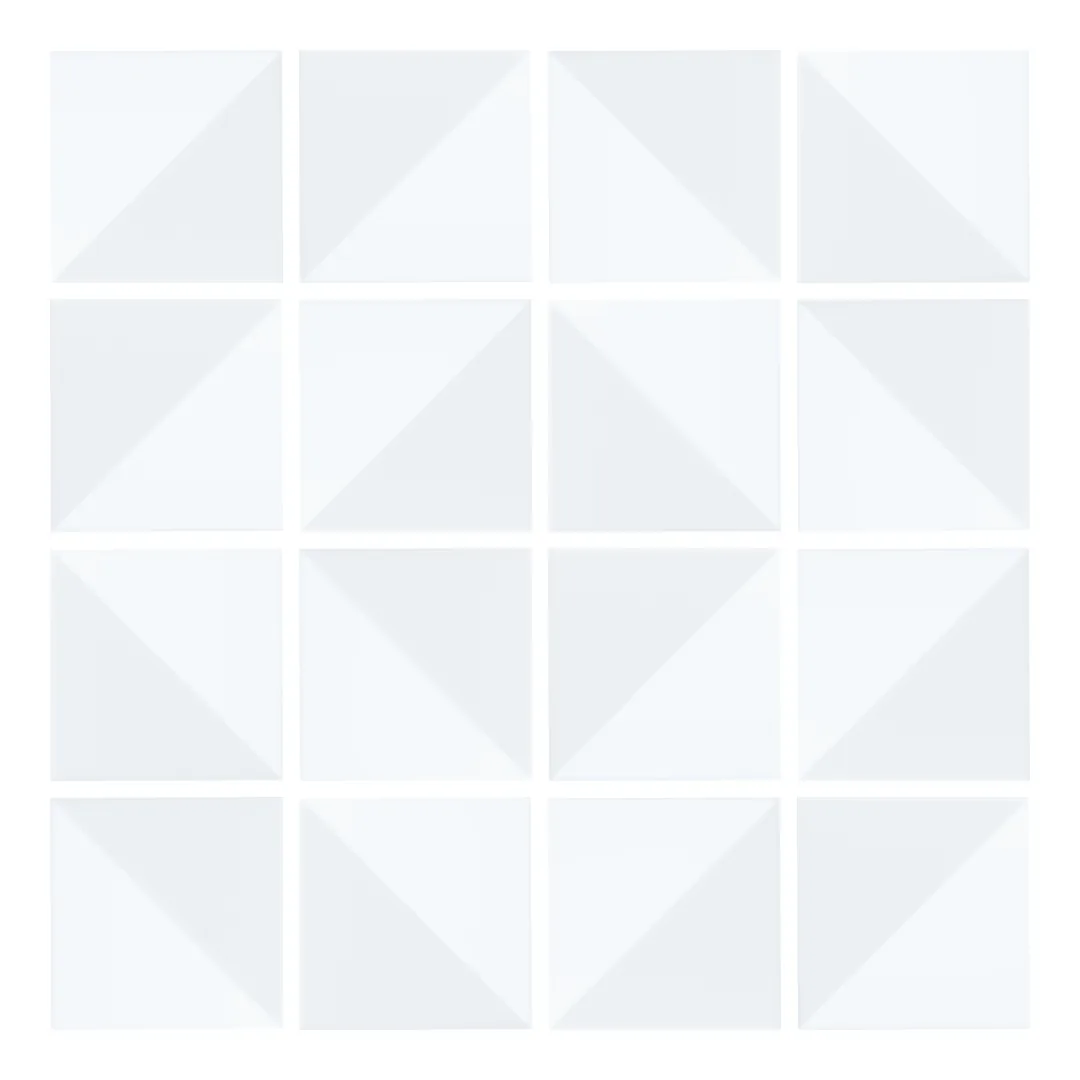 Patrón 5 de colocación de Azulejo Trigone Blanco 10x10 Blanco Brillo