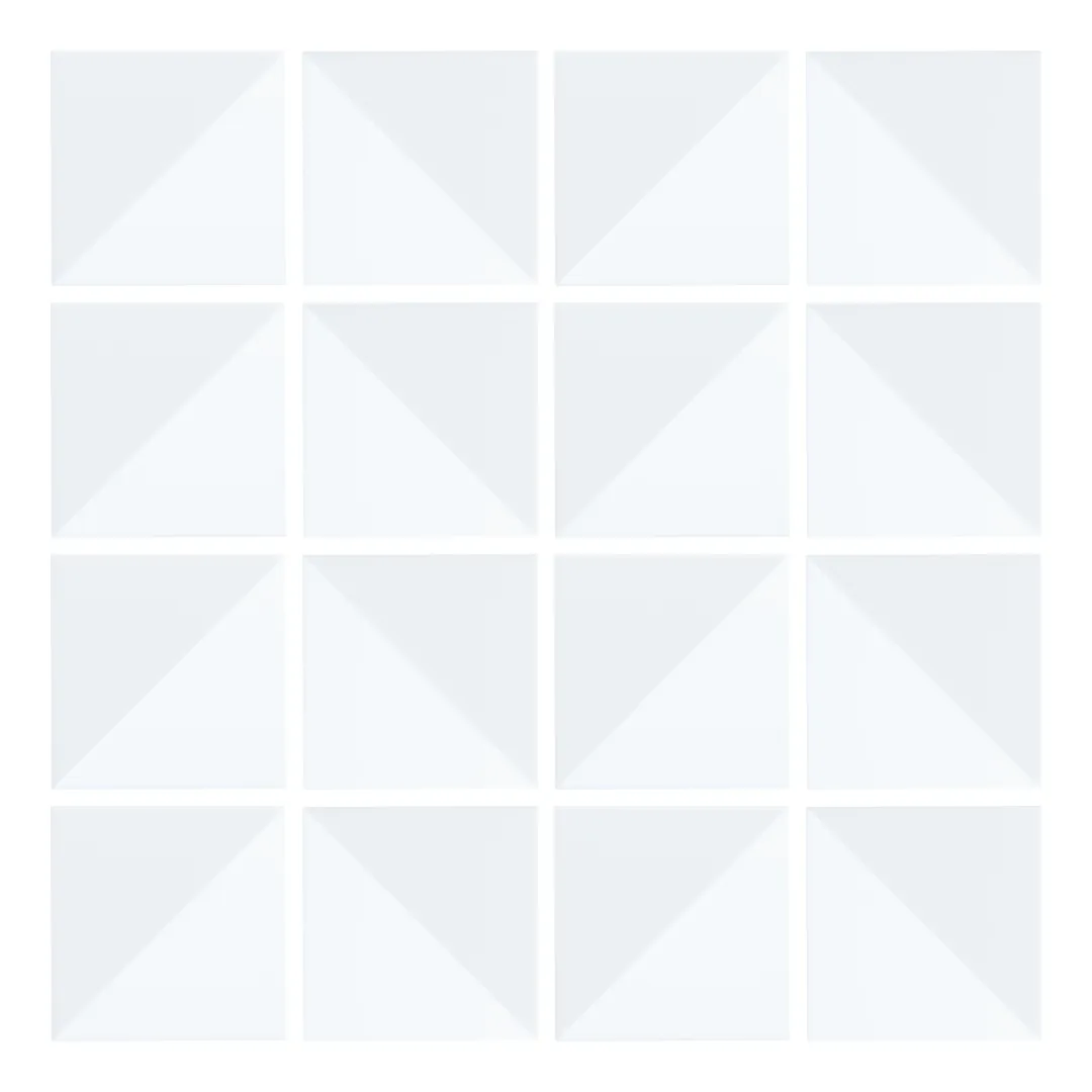 Patrón 6 de colocación de Azulejo Trigone Blanco 10x10 Blanco Brillo