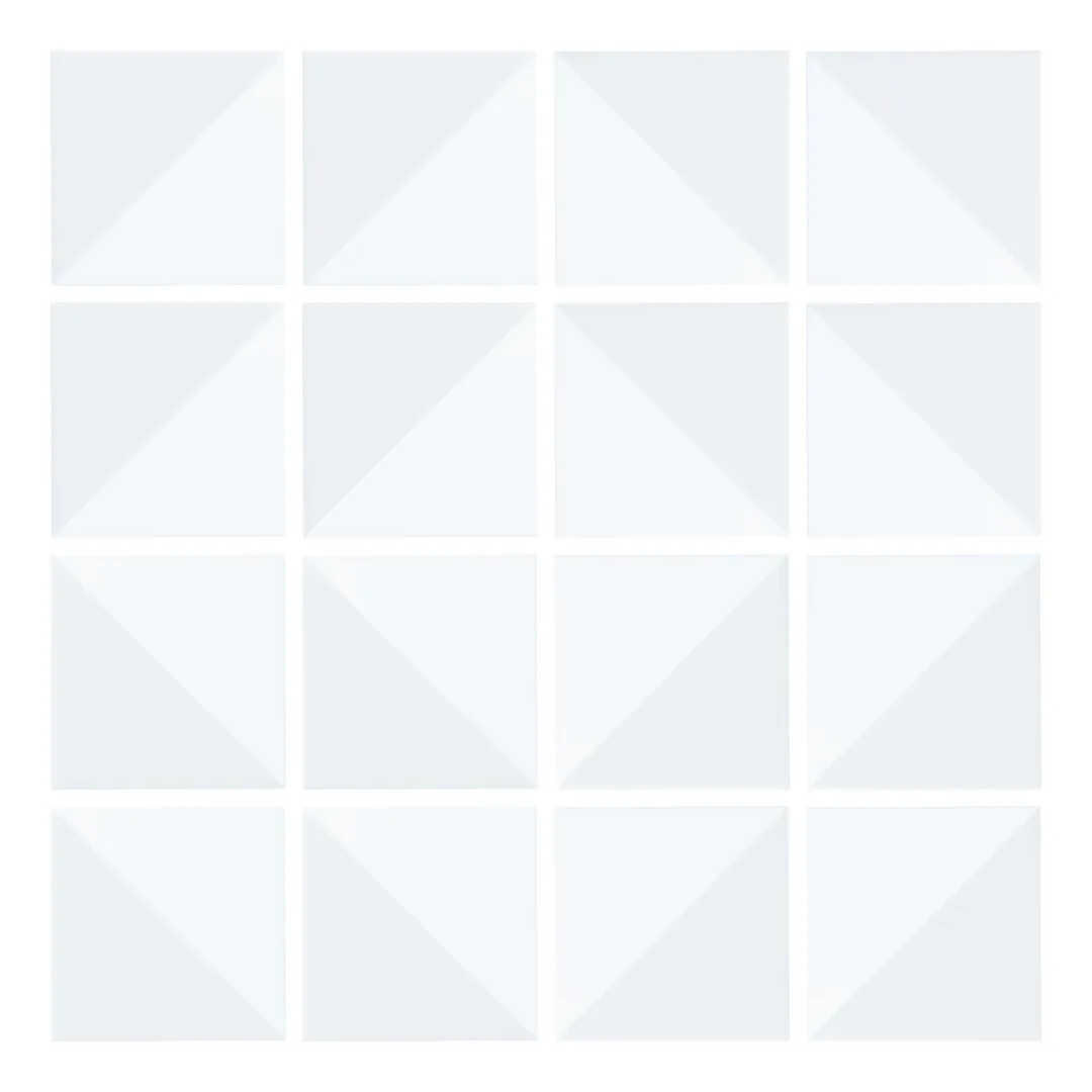 Patrón 7 de colocación de Azulejo Trigone Blanco 10x10 Blanco Brillo
