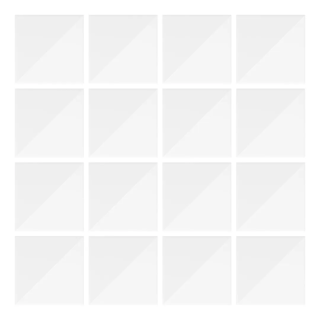 Patrón 1 de colocación de Azulejo Trigone Blanco 10x10 Blanco Mate