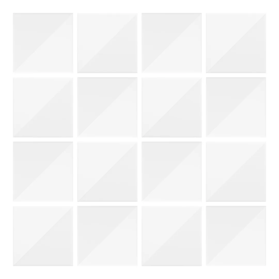 Patrón 2 de colocación de Azulejo Trigone Blanco 10x10 Blanco Mate