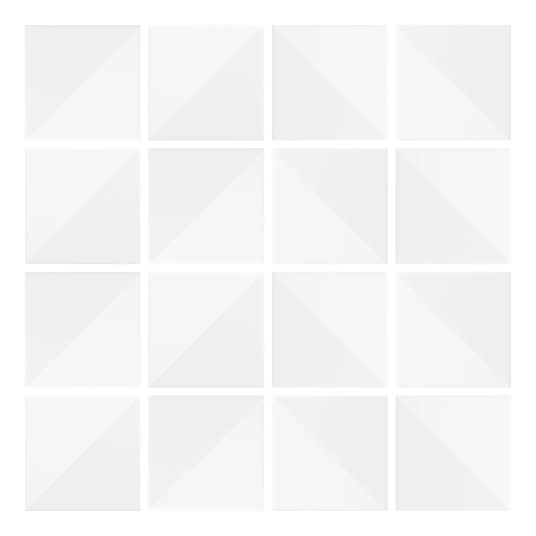 Patrón 4 de colocación de Azulejo Trigone Blanco 10x10 Blanco Mate