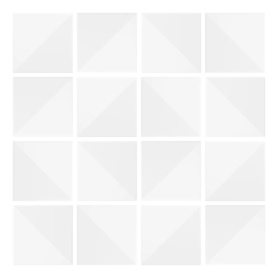 Patrón 5 de colocación de Azulejo Trigone Blanco 10x10 Blanco Mate