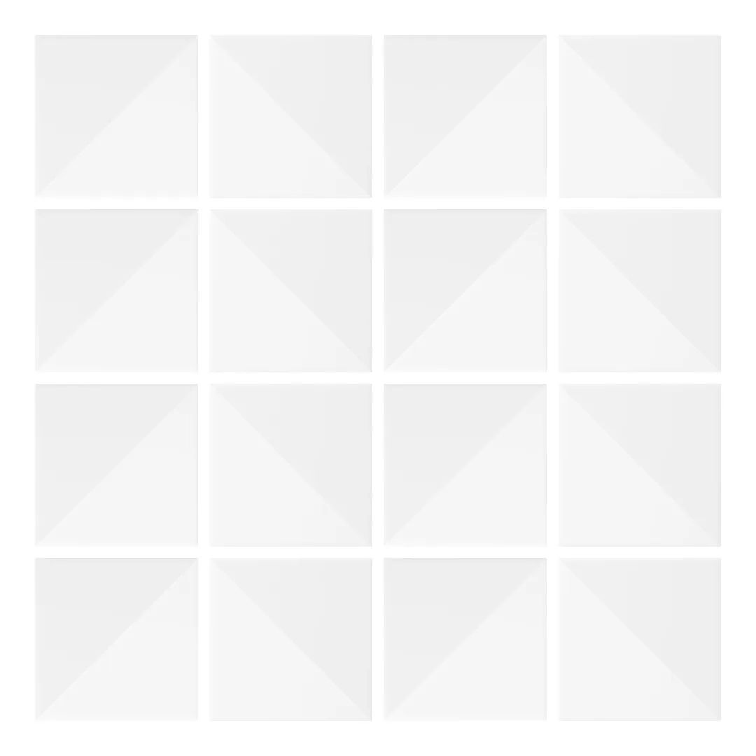 Patrón 6 de colocación de Azulejo Trigone Blanco 10x10 Blanco Mate