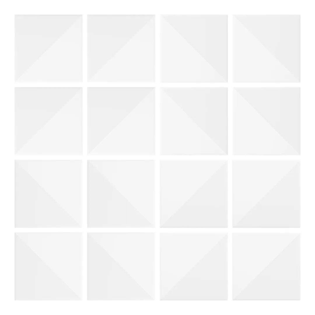 Patrón 7 de colocación de Azulejo Trigone Blanco 10x10 Blanco Mate