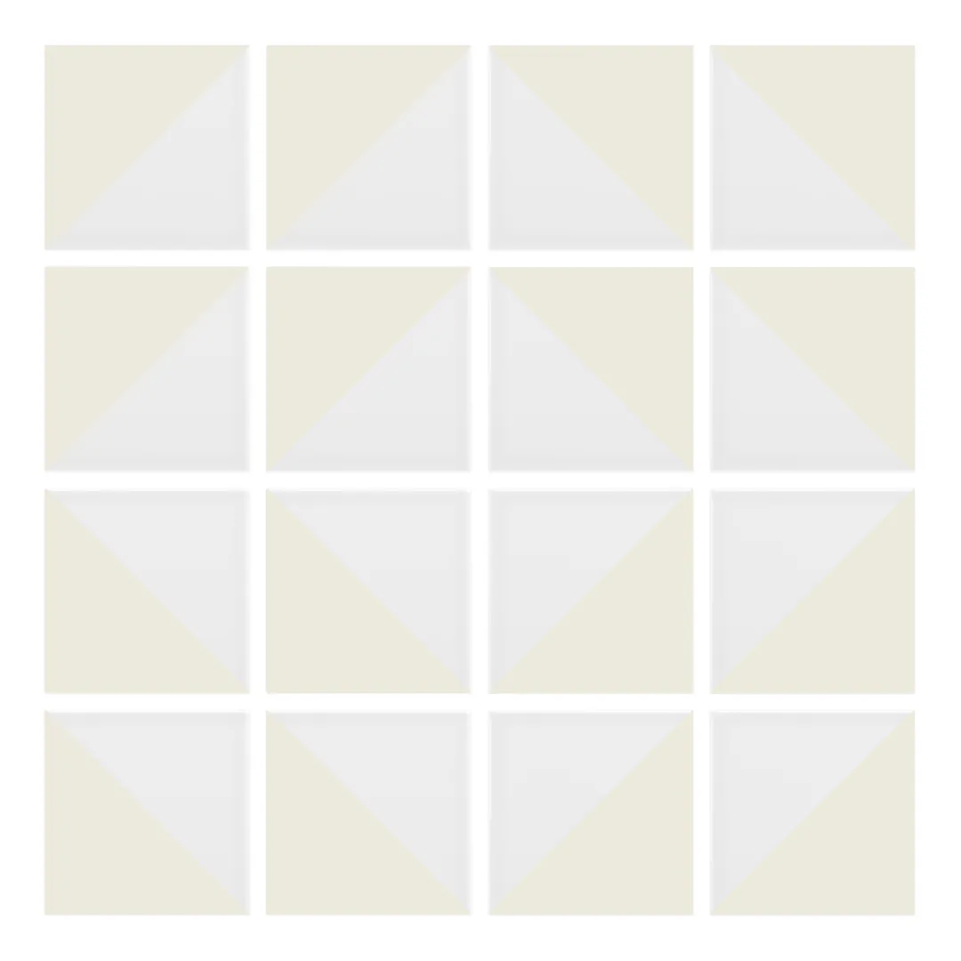 Patrón 7 de colocación de Azulejo Trigone Blanco 10x10 Crema Brillo