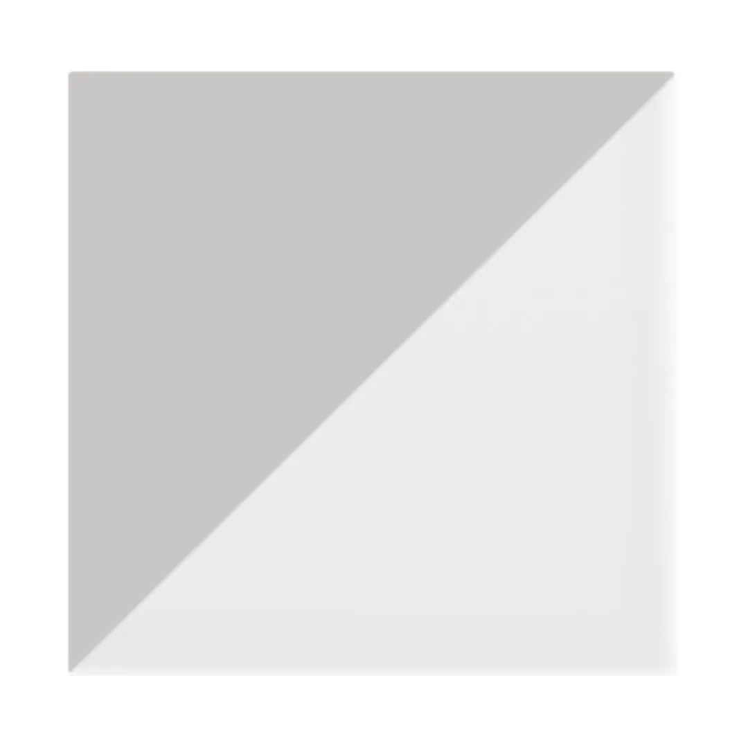 Azulejo Trigone Blanco 10x10 Gris Ceniza Mate