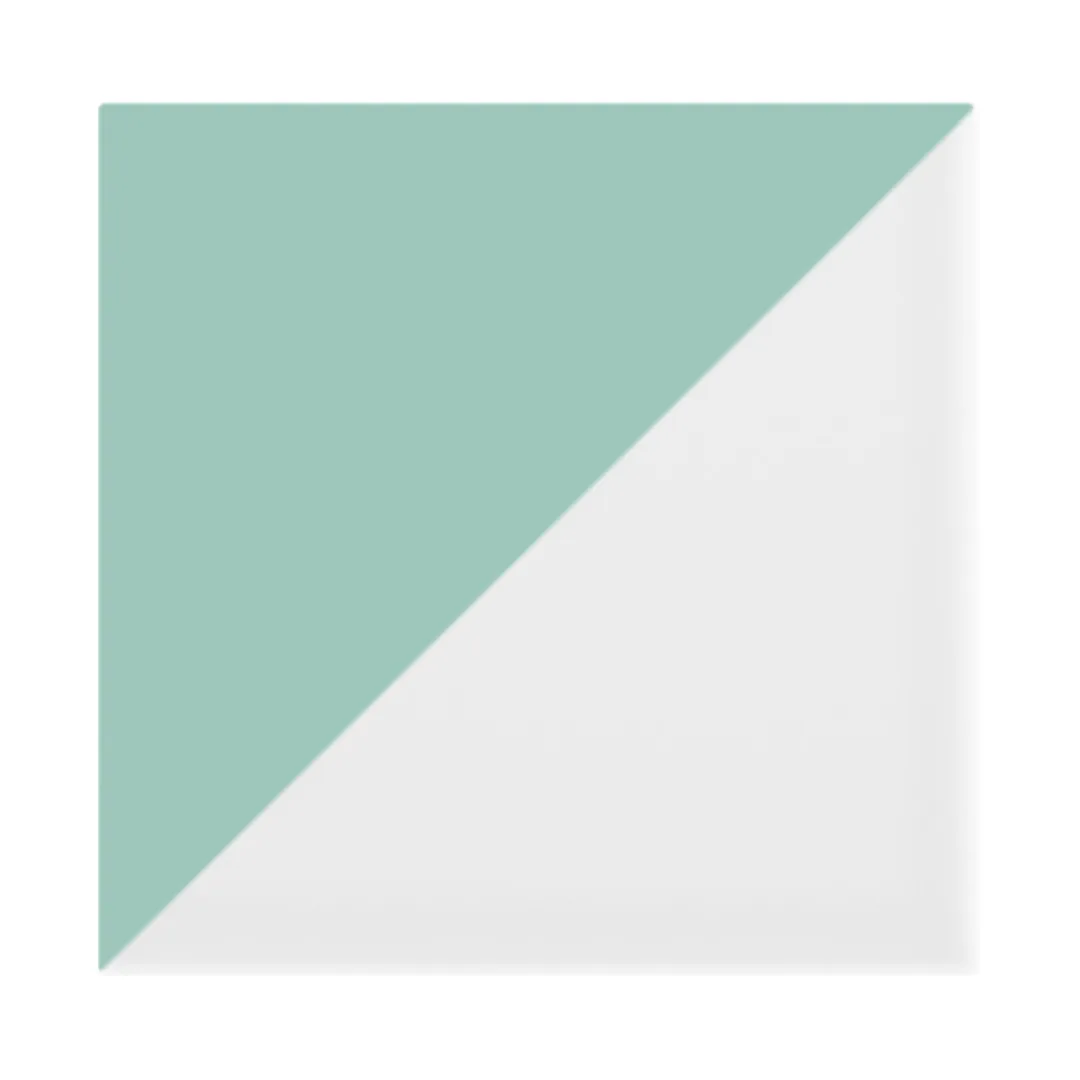 Azulejo Trigone Blanco 10x10 Verde Agua Brillo