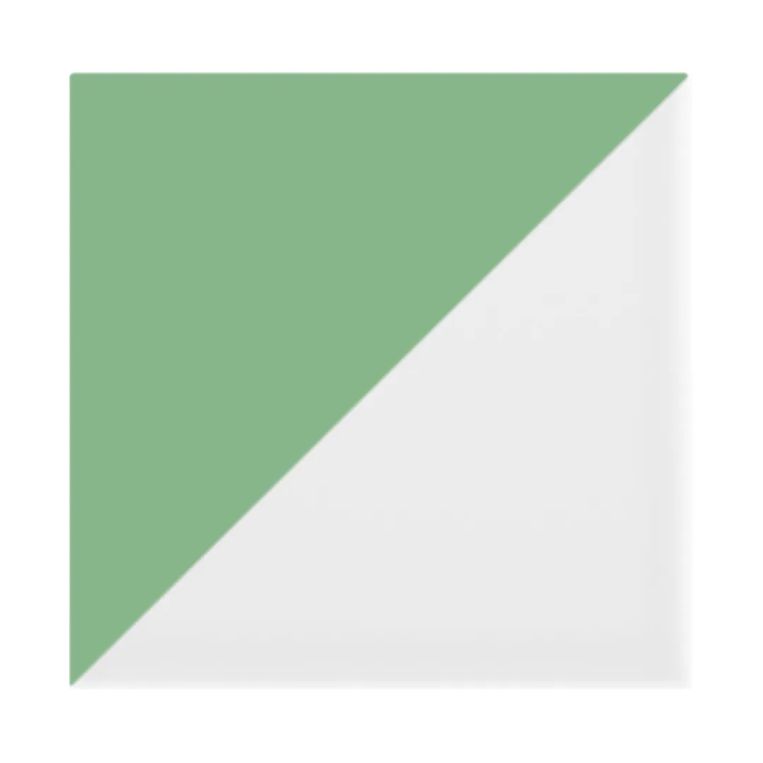 Azulejo Trigone Blanco 10x10 Verde Claro Brillo