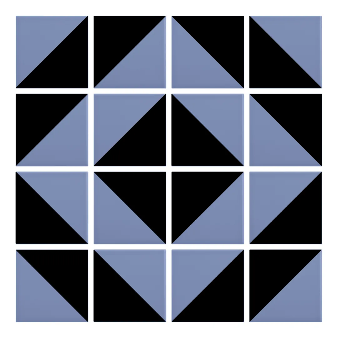 Patrón 5 de colocación de Azulejo Trigone Color 10x10 Azul Cielo Mate