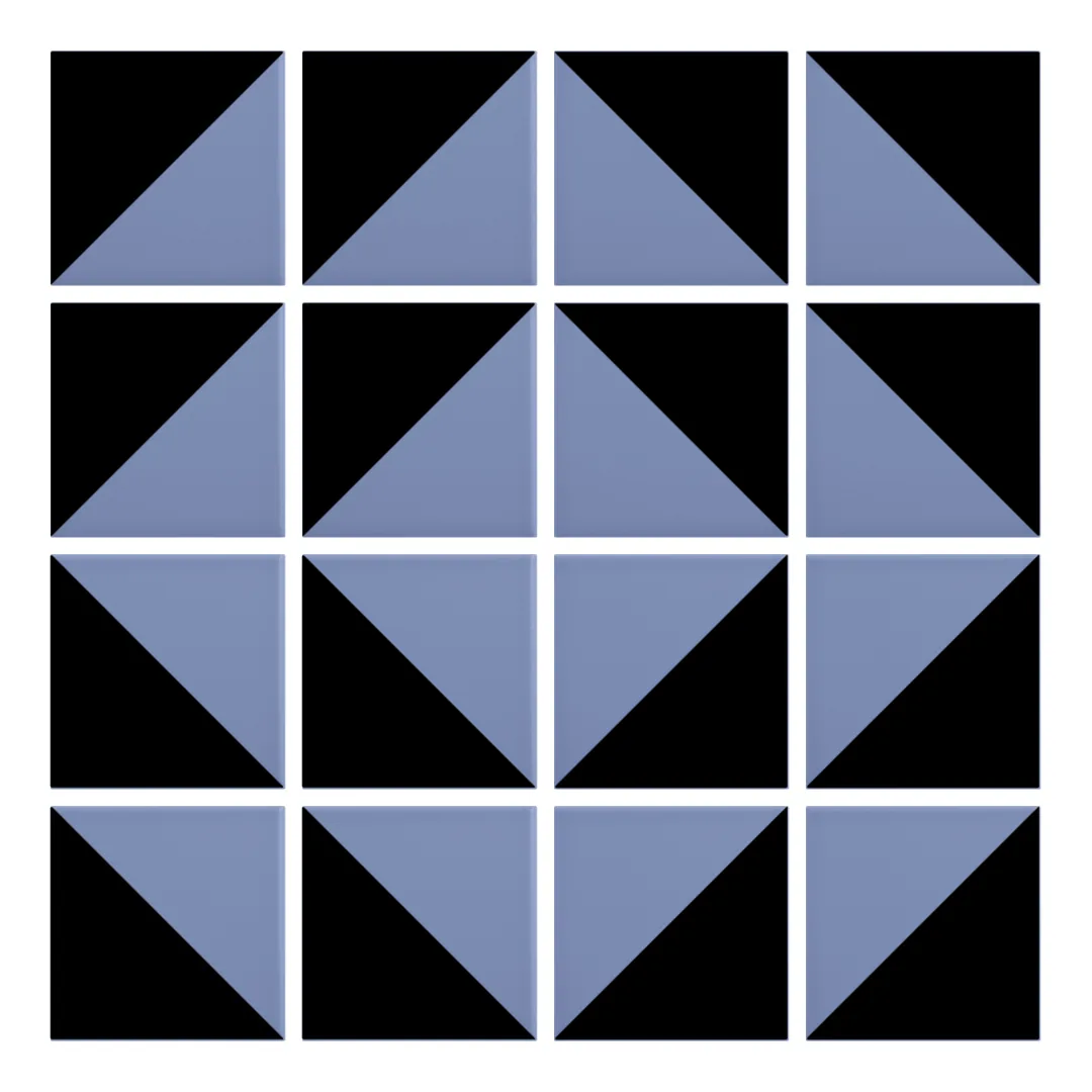 Patrón 7 de colocación de Azulejo Trigone Color 10x10 Azul Cielo Mate