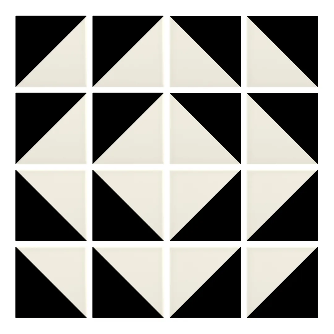 Patrón 7 de colocación de Azulejo Trigone Color 10x10 Crema Brillo