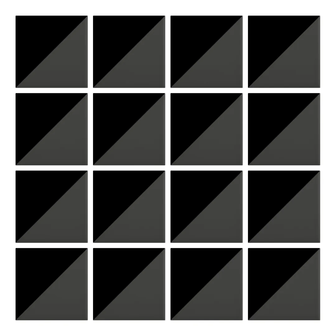 Patrón 1 de colocación de Azulejo Trigone Color 10x10 Gris Grafito Mate