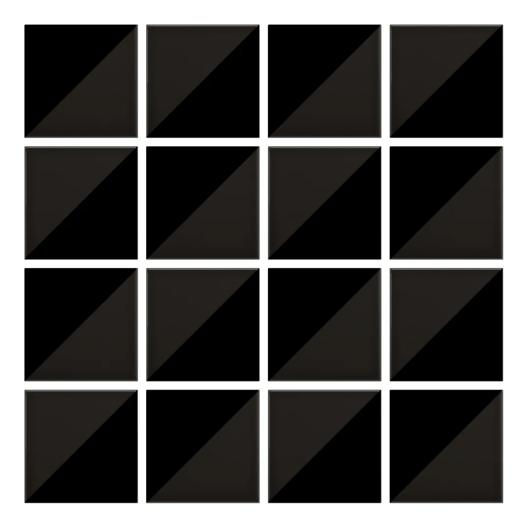 Patrón 2 de colocación de Azulejo Trigone Color 10x10 Gris Oscuro Brillo