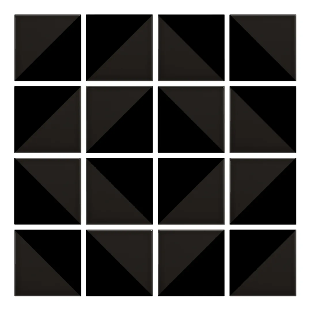 Patrón 5 de colocación de Azulejo Trigone Color 10x10 Gris Oscuro Brillo