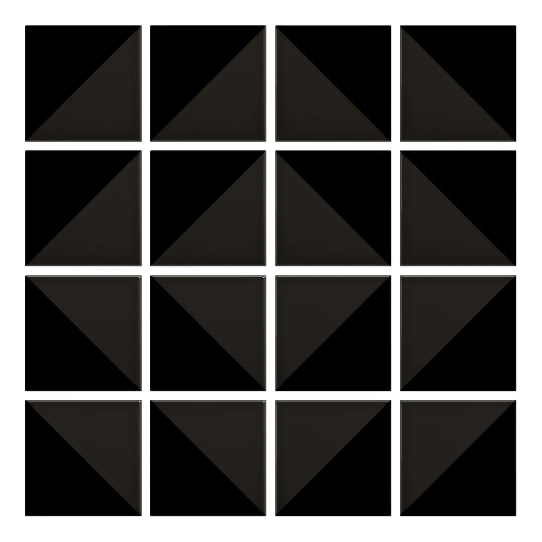 Patrón 7 de colocación de Azulejo Trigone Color 10x10 Gris Oscuro Brillo