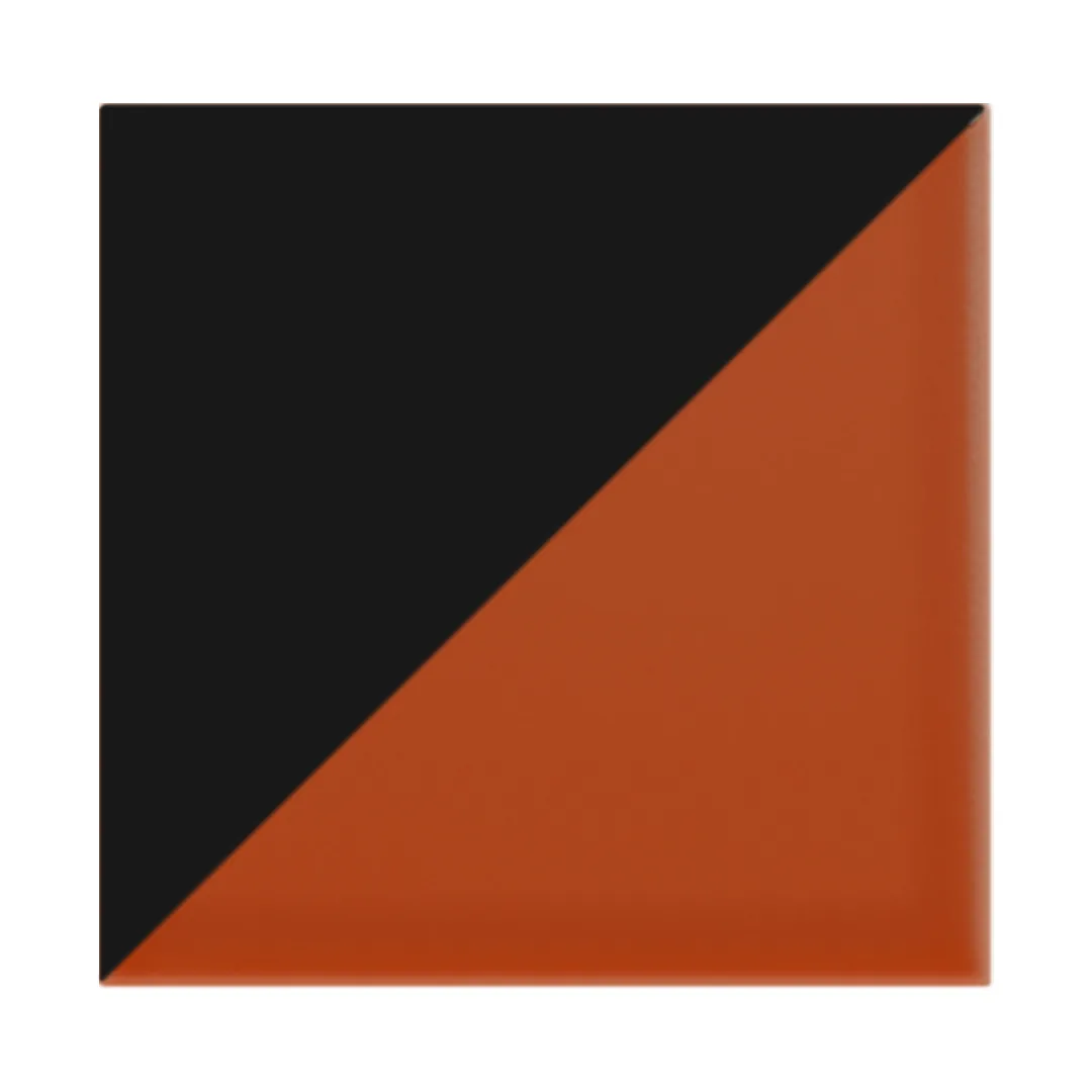 Azulejo Trigone Color 10x10 Naranja Oscuro Brillo