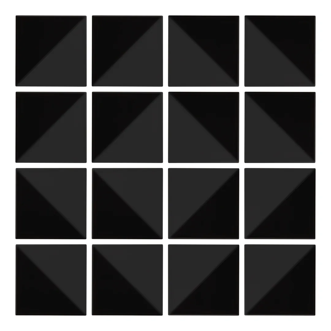 Patrón 7 de colocación de Azulejo Trigone Color 10x10 Negro Mate
