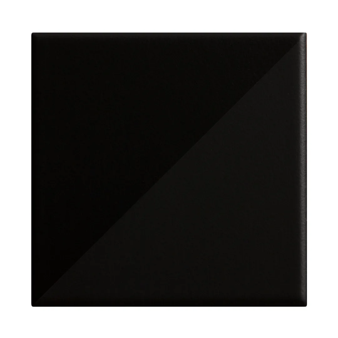 Azulejo Trigone Color 10x10 Negro Mate