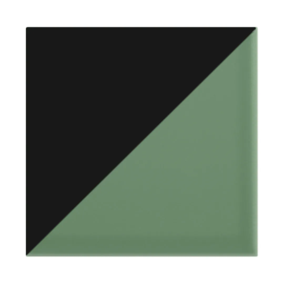 Azulejo Trigone Color 10x10 Verde Oscuro Brillo