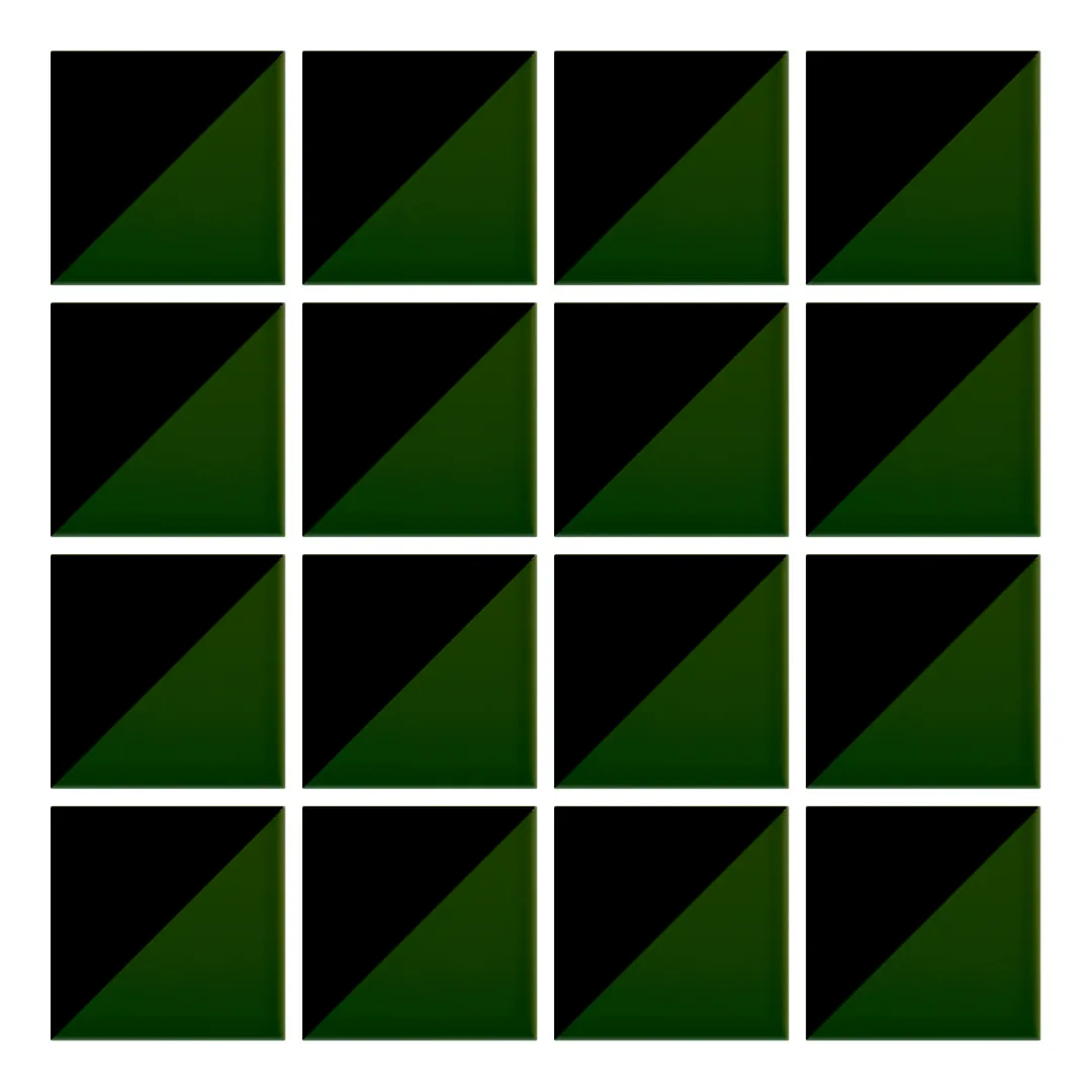 Patrón 1 de colocación de Azulejo Trigone Color 10x10 Verde Victoriano Brillo
