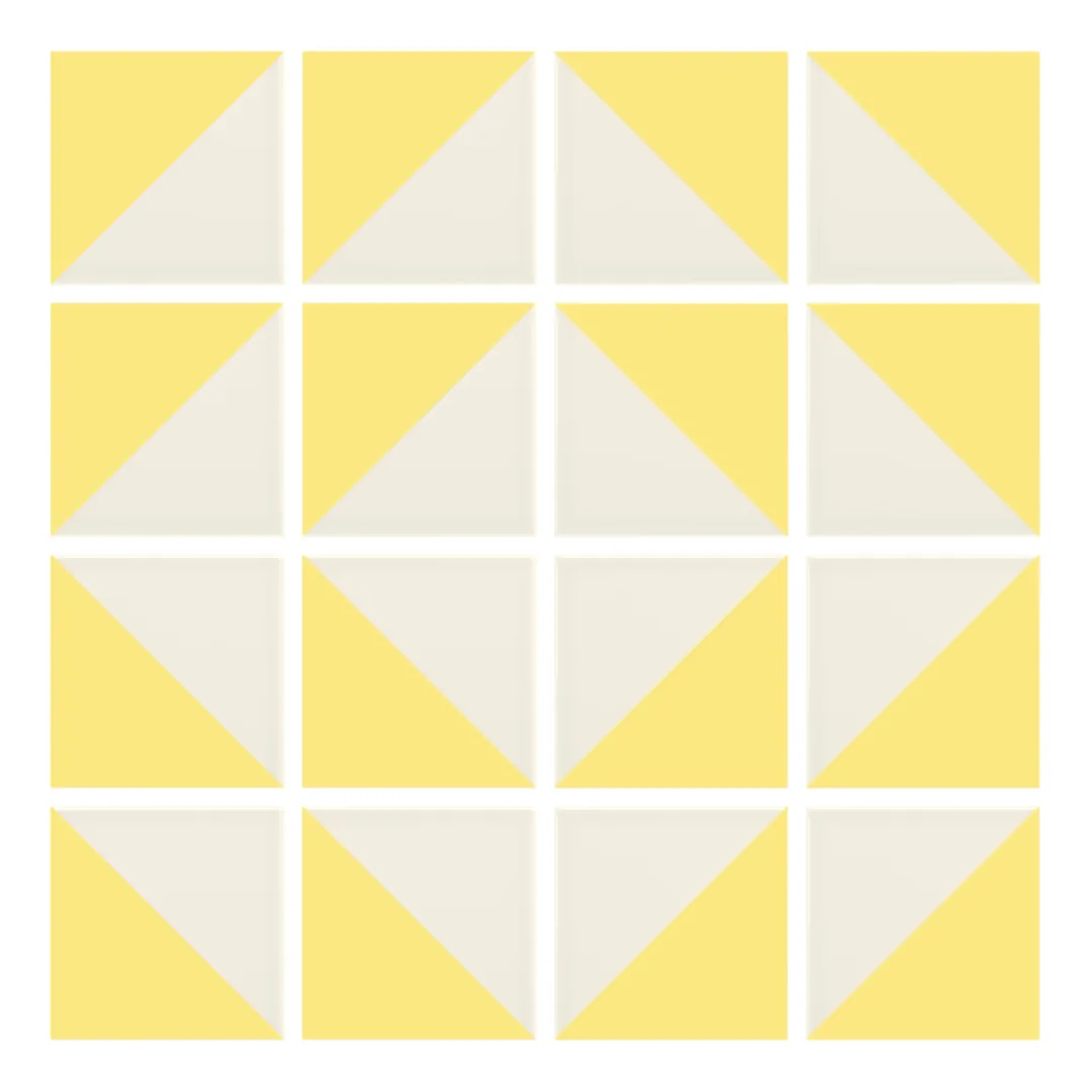 Patrón 7 de colocación de Azulejo Trigone Crema 10x10 Amarillo Claro Brillo