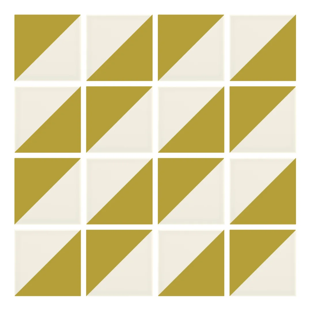 Patrón 2 de colocación de Azulejo Trigone Crema 10x10 Arena Brillo