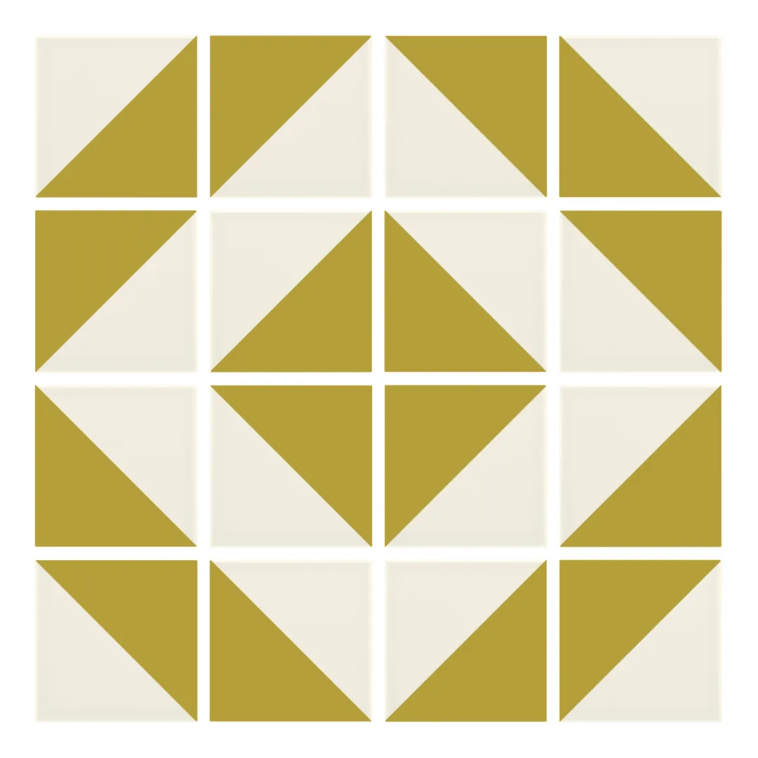 Patrón 5 de colocación de Azulejo Trigone Crema 10x10 Arena Brillo