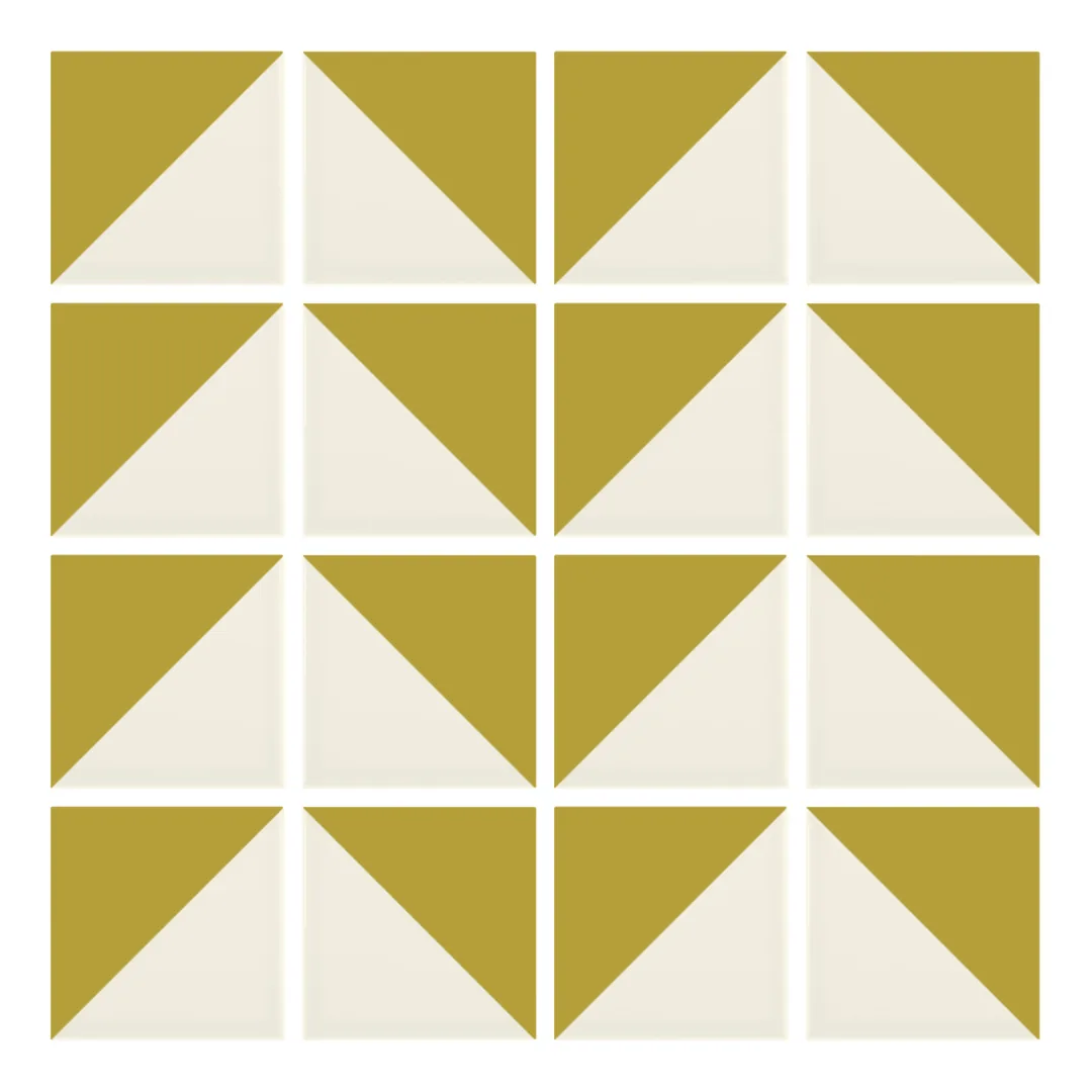 Patrón 6 de colocación de Azulejo Trigone Crema 10x10 Arena Brillo