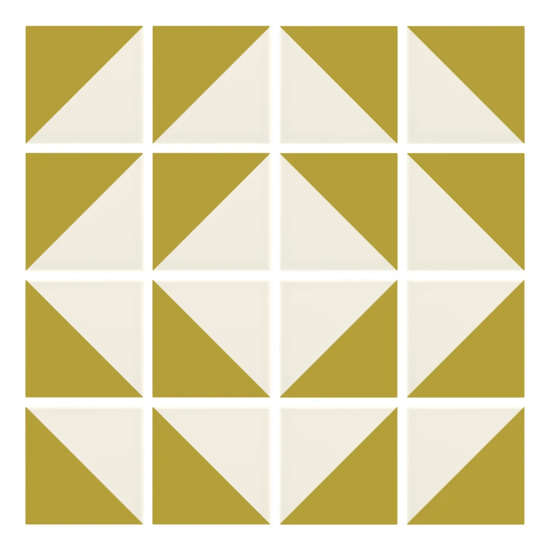 Patrón 7 de colocación de Azulejo Trigone Crema 10x10 Arena Brillo